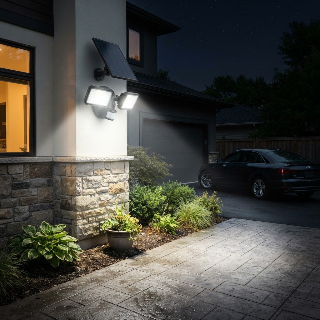 SOLARBEAM napelemes reflektor házfalon